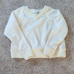 Lord & Taylor Women's Cream V-Neck Sweater